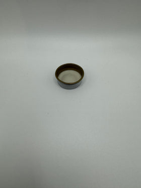 240 LIDS - ($0.85/Each) - 22-400 White Metal (Gold Lip) Plastisol-Lined Cap