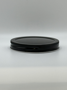 120 LIDS - ($1.46/Each) - 89-400 Black Metal Plastisol-Lined Cap