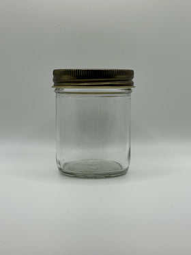 8oz Glass Straight-Side Jar (70-450) CS/12 (240 JARS)