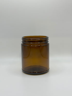 9oz (250ml) 50 CASES OF 12 - $0.94/Each - (600 JARS) Amber Glass Straight-Side Jar (CS/12)