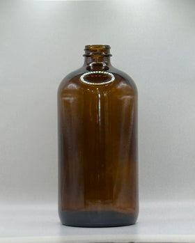 32oz (1L) 4 CASES OF 12 - $3.62/Each - (48 BOTTLES) Amber Glass Boston Round (CS/12)
