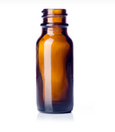 0.5oz (15ml) 18-400 BULK PACK Amber Glass Boston Round Bottle (CS/540)