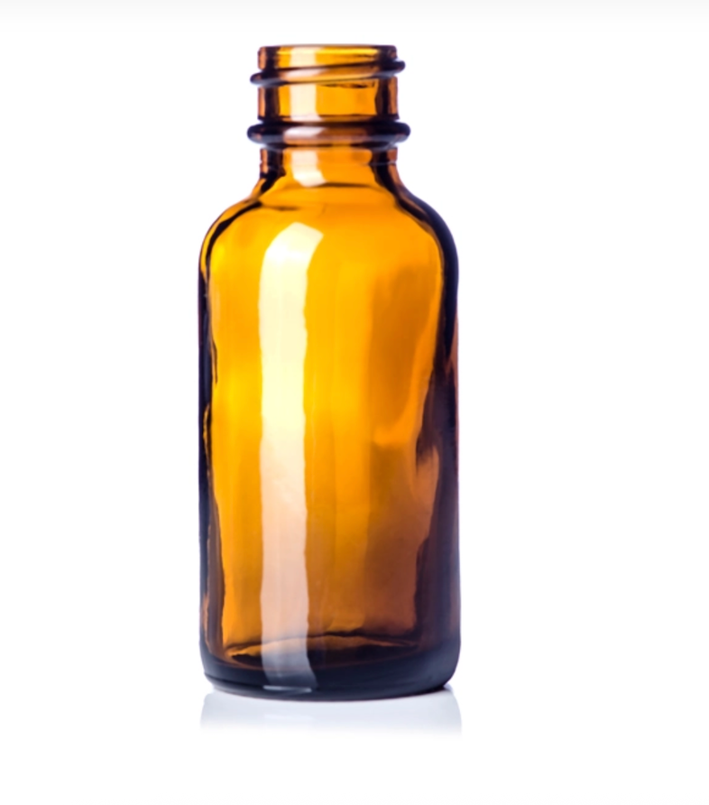 1oz (30ml) EN VRAC Bouteille Ronde Boston en Verre Ambré (CS/360)