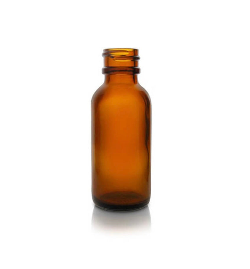 1oz (30ml) BULK PACK Amber Glass Boston Round Bottle (CS/360)