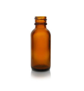 1oz (30ml) BULK PACK Amber Glass Boston Round Bottle (CS/360)