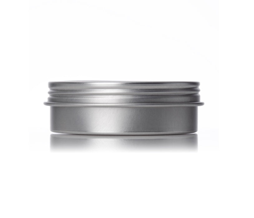 2oz Silver Metal Tin with Screw-on Lid (Pack of 100)