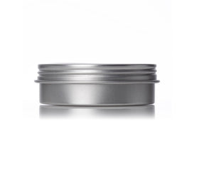 2oz Silver Metal Tin with Screw-on Lid (Pack of 100)
