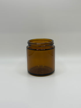 4oz LOW PROFILE (120ml) 25 CASES OF 24 - $1.25/Each - (600 JARS) Amber Glass Straight-Side Jar (CS/24)