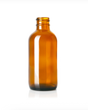 4oz (120ml) EN VRAC Bouteille Ronde Boston en Verre Ambré (CS/128)