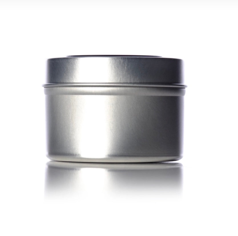 4oz Silver Metal Tin with Slip-on Lid (Pack of 100)