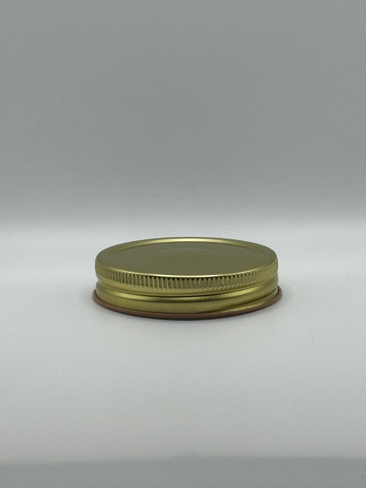 70-450 Gold Plastisol-Lined BUTTON Metal Lid - Buff Interior (Pack of 240)