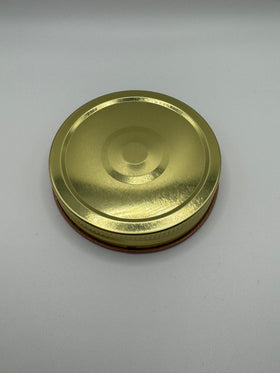 70-450 Gold Plastisol-Lined BUTTON Metal Lid - Buff Interior (Pack of 240)