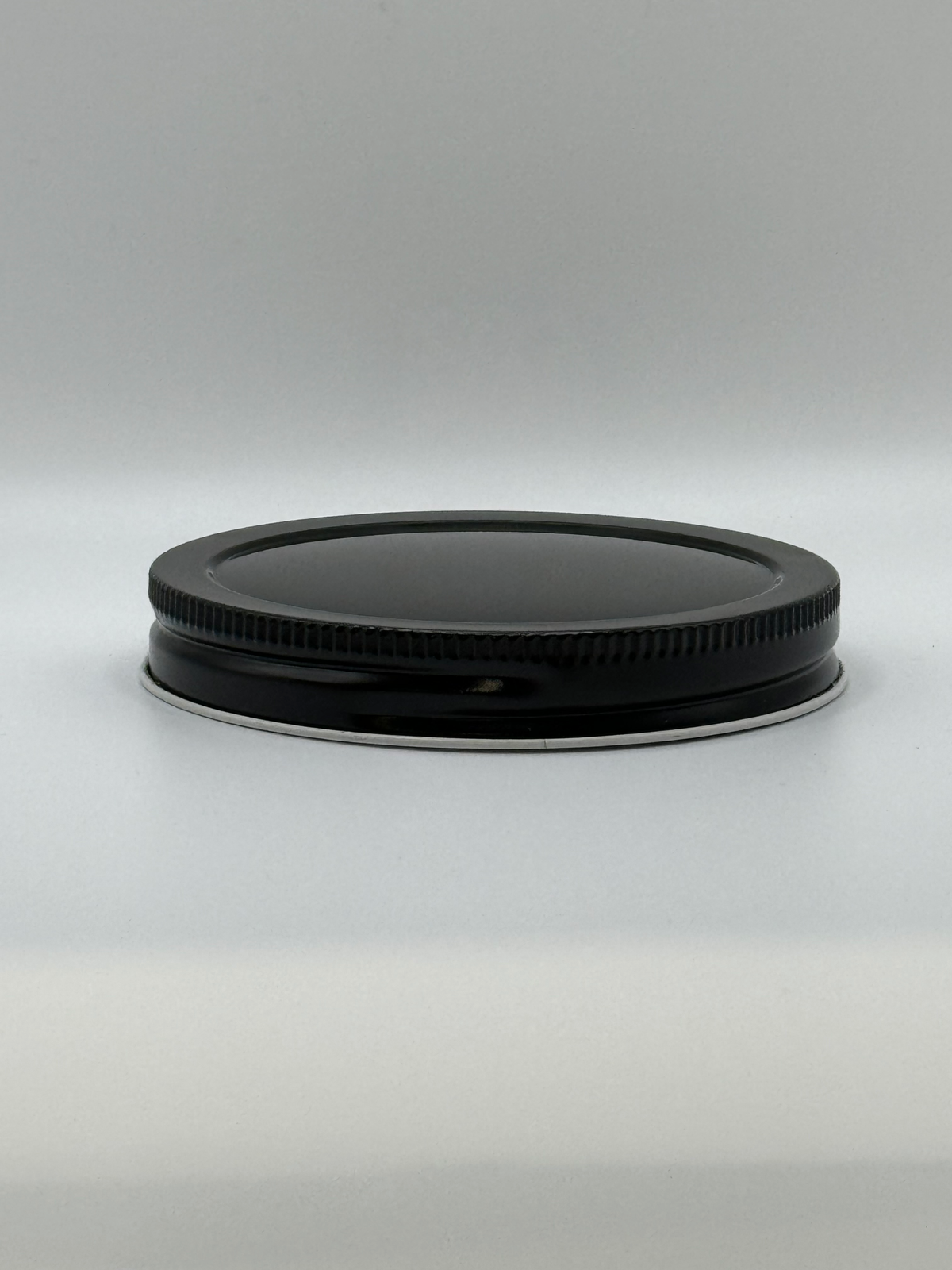 120 LIDS - ($1.07/Each) - 89-400 Black Metal Plastisol-Lined Cap