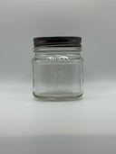 8oz Glass Square Mason Jar (70-450) CS/12 (240 JARS)
