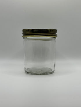 8oz Glass Straight-Side Jar (70-450) CS/12 (240 JARS)