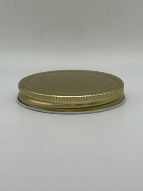 ($0.60/Each) - 70-400 Gold Metal (WHITE LIP) Plastisol-Lined Cap (CS/600)