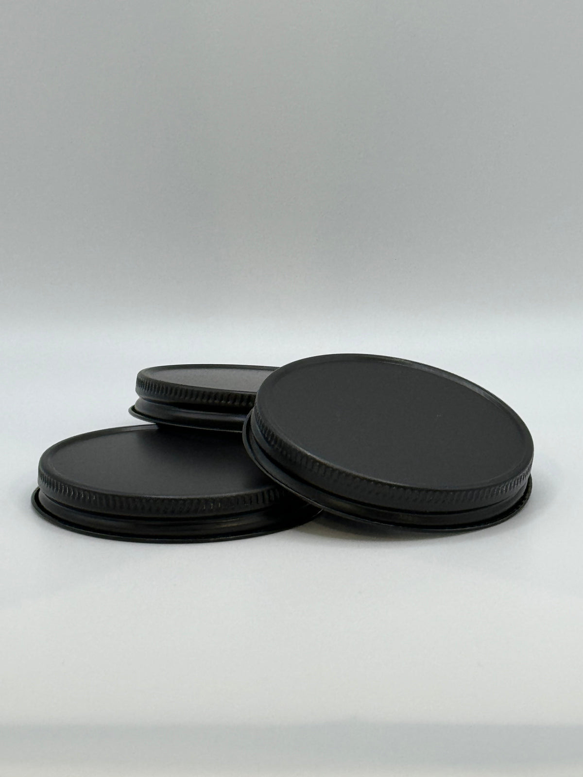 240 LIDS - ($0.65/Each) - 70-400 MATTE Black Metal Un-Lined Cap